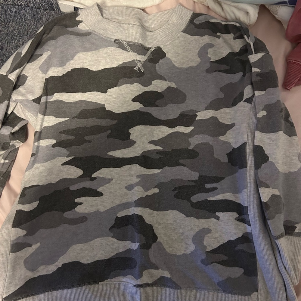 Aerie Gray Camo Sweatshirt